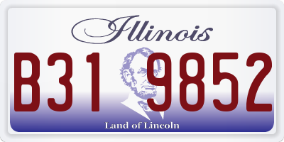 IL license plate B319852