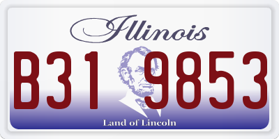 IL license plate B319853