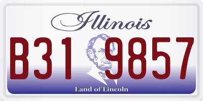 IL license plate B319857