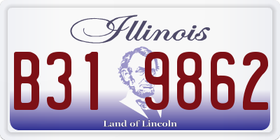 IL license plate B319862