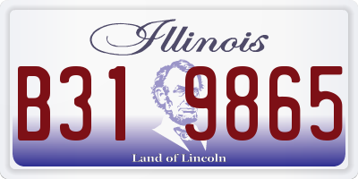 IL license plate B319865