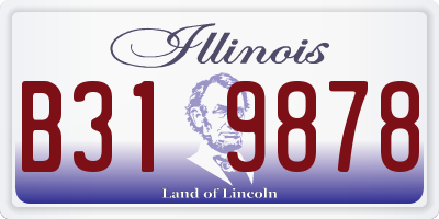 IL license plate B319878