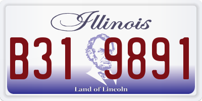 IL license plate B319891