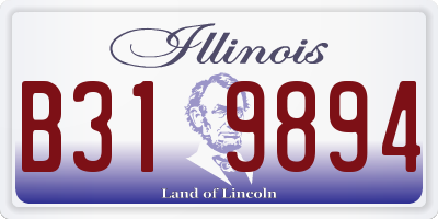 IL license plate B319894