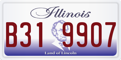 IL license plate B319907