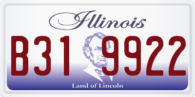 IL license plate B319922
