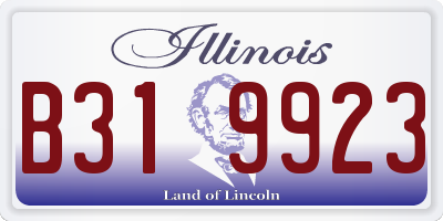 IL license plate B319923