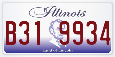 IL license plate B319934