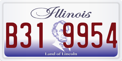 IL license plate B319954
