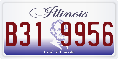 IL license plate B319956
