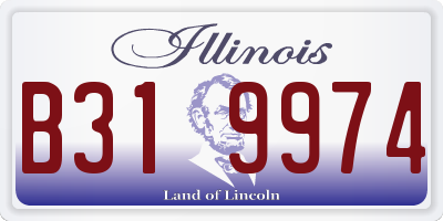 IL license plate B319974