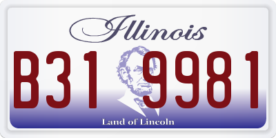 IL license plate B319981