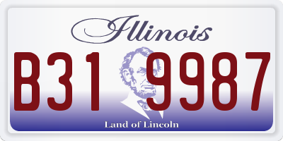 IL license plate B319987