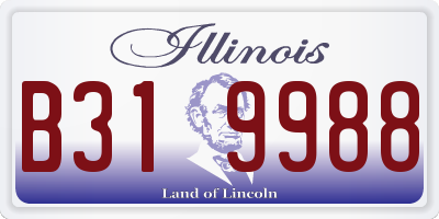 IL license plate B319988