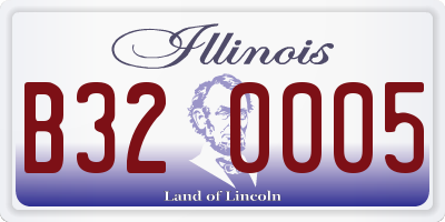 IL license plate B320005