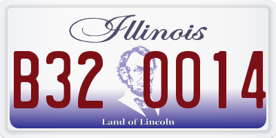 IL license plate B320014