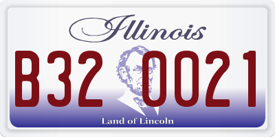 IL license plate B320021