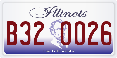 IL license plate B320026
