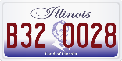 IL license plate B320028