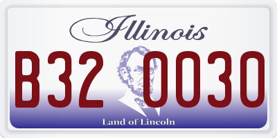 IL license plate B320030
