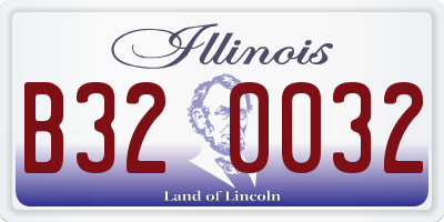 IL license plate B320032