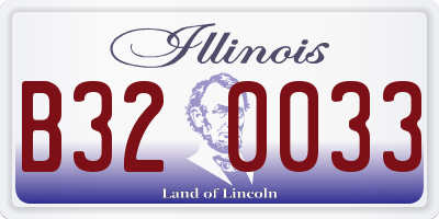 IL license plate B320033
