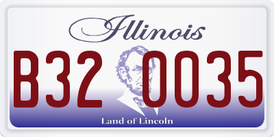 IL license plate B320035