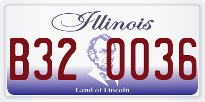 IL license plate B320036