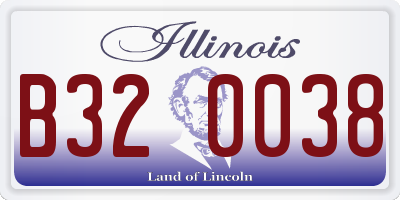 IL license plate B320038