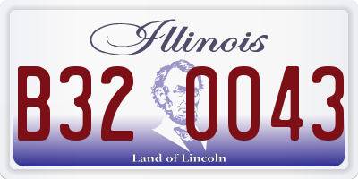 IL license plate B320043