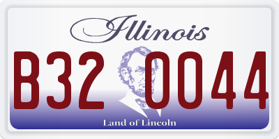 IL license plate B320044