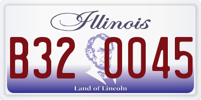 IL license plate B320045