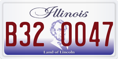 IL license plate B320047