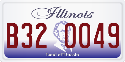 IL license plate B320049