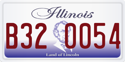 IL license plate B320054