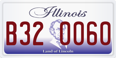 IL license plate B320060