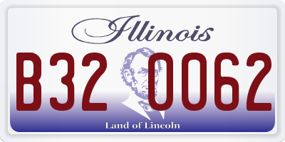 IL license plate B320062