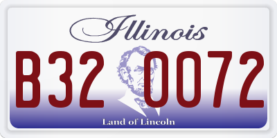 IL license plate B320072