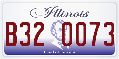 IL license plate B320073