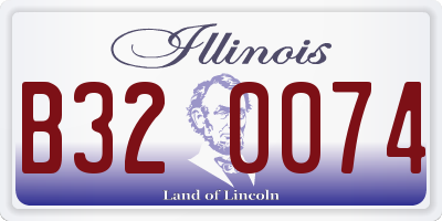 IL license plate B320074