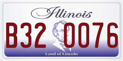 IL license plate B320076