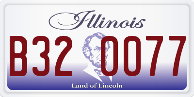 IL license plate B320077