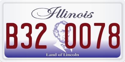 IL license plate B320078