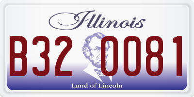 IL license plate B320081