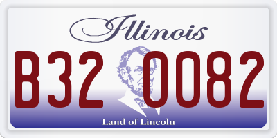 IL license plate B320082