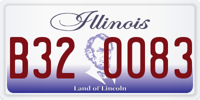 IL license plate B320083