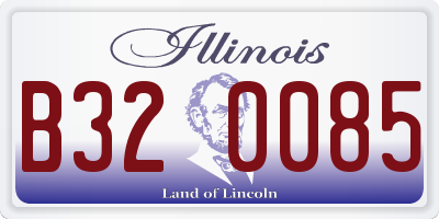 IL license plate B320085