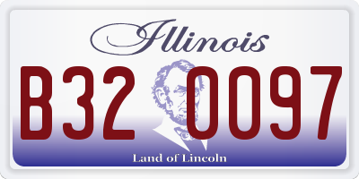 IL license plate B320097