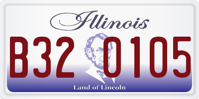 IL license plate B320105