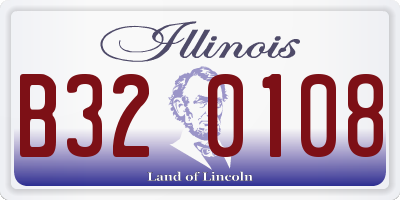 IL license plate B320108
